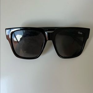 Quay Black Square Sunglasses